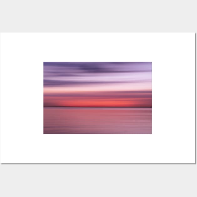 Abstract horizontal background motion blur in pinks and blue hues Wall Art by brians101